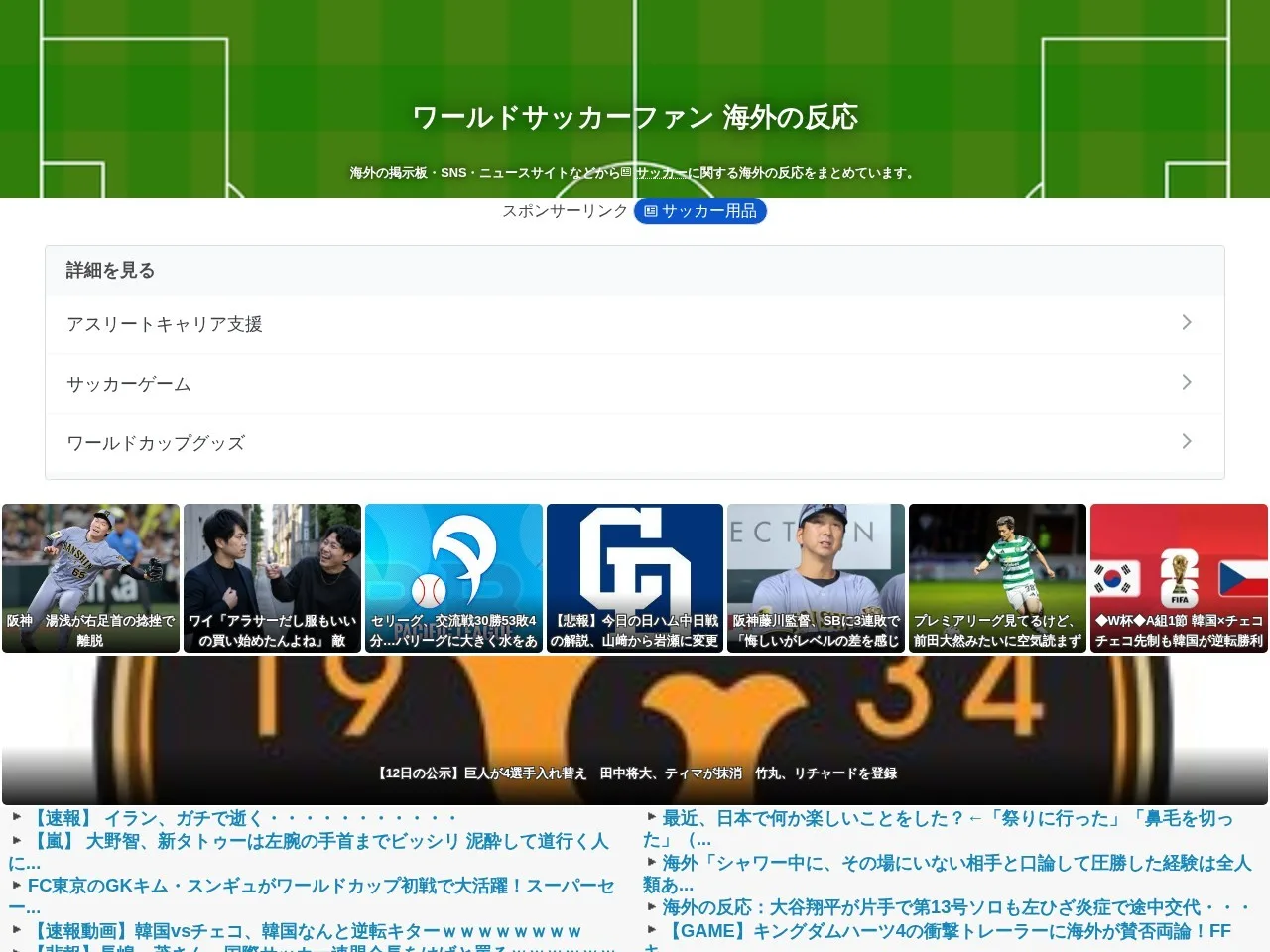 ワールドサッカーファンのスクリーンショット