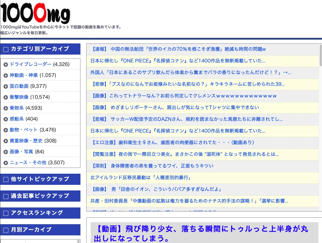 1000mgのスクリーンショット