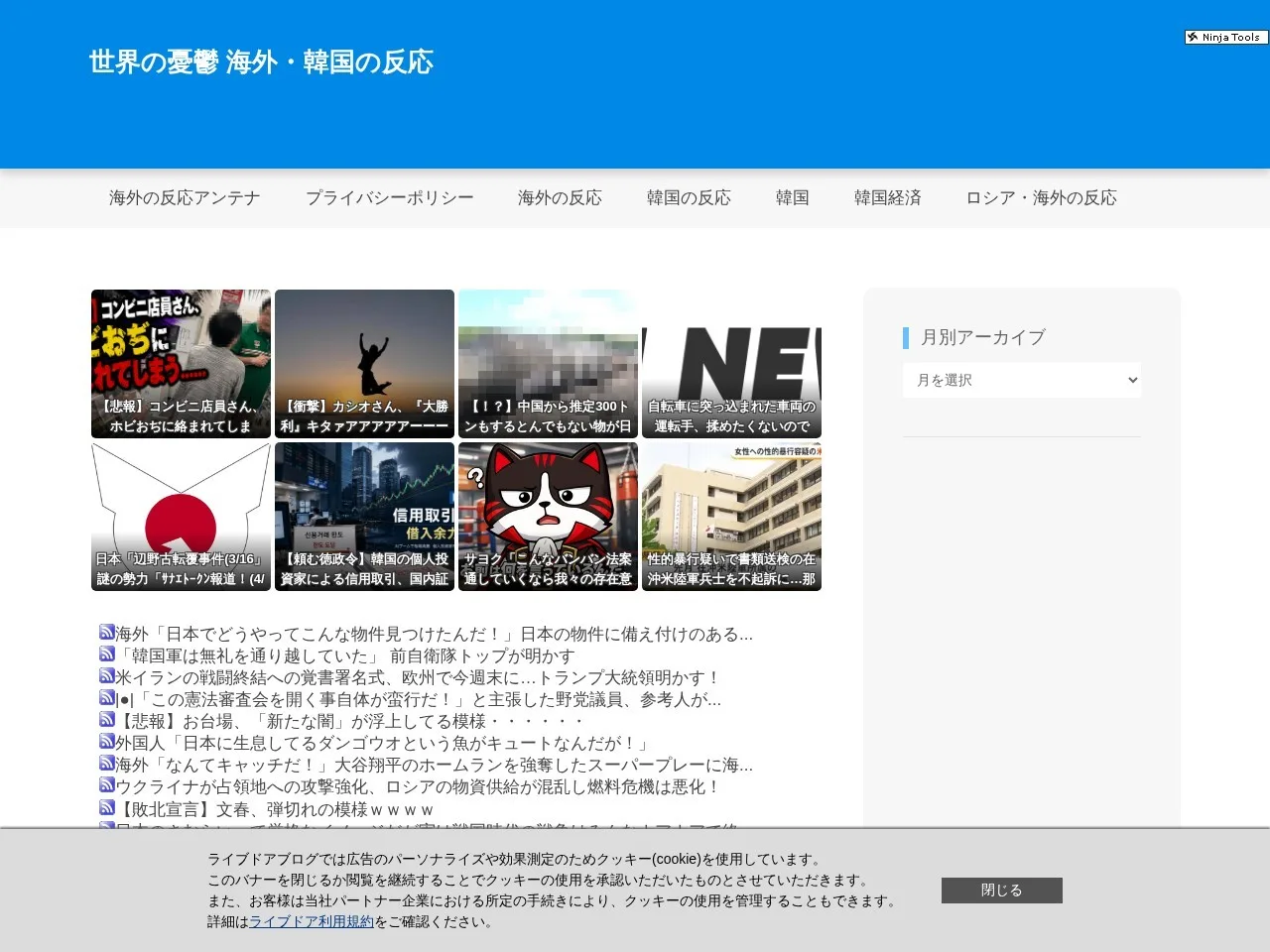 世界の憂鬱 海外・韓国の反応のスクリーンショット